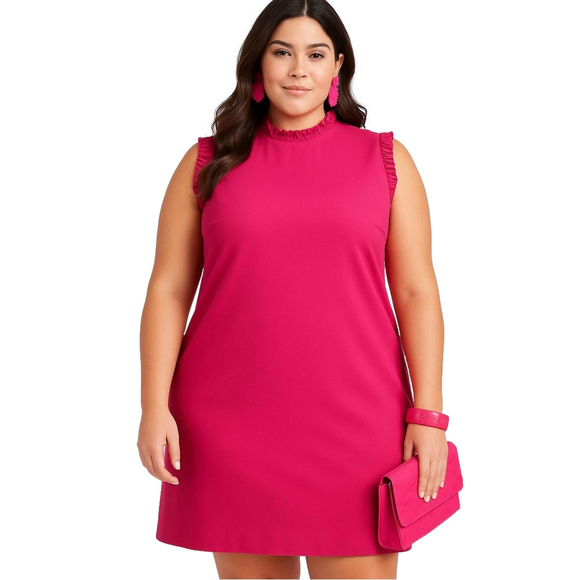 J. Crew Dresses & Skirts - J. CREW Ruffle Neck Shift Midi Dress